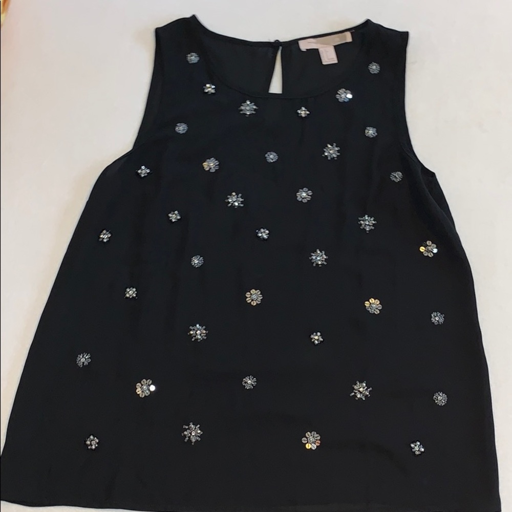 Beaded Black Top
